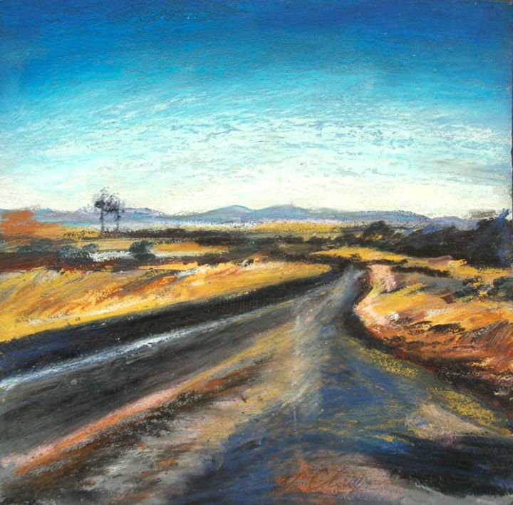 Pittura intitolato "Road 1" da Atelier N N . Art Store By Nat, Opera d'arte originale, Acrilico