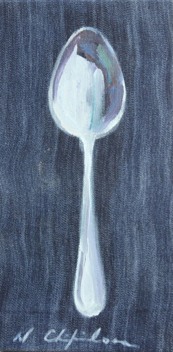 Peinture intitulée "Jeans Spoon 2" par Atelier N N . Art Store By Nat, Œuvre d'art originale, Acrylique Monté sur Châssis en…