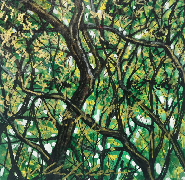 Pittura intitolato "Into The Forest 1,…" da Atelier N N . Art Store By Nat, Opera d'arte originale, Acrilico