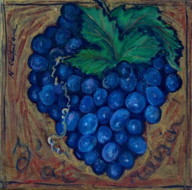 Peinture intitulée "J'ai le raisin!" par Atelier N N . Art Store By Nat, Œuvre d'art originale, Acrylique