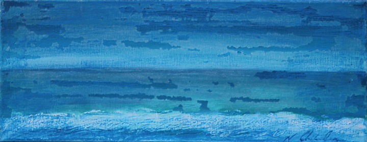Ζωγραφική με τίτλο "Sea 3" από Atelier N N . Art Store By Nat, Αυθεντικά έργα τέχνης, Ακρυλικό