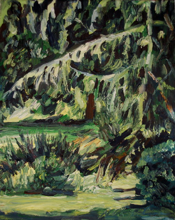 Peinture intitulée "Magic forest 2" par Atelier N N . Art Store By Nat, Œuvre d'art originale, Huile