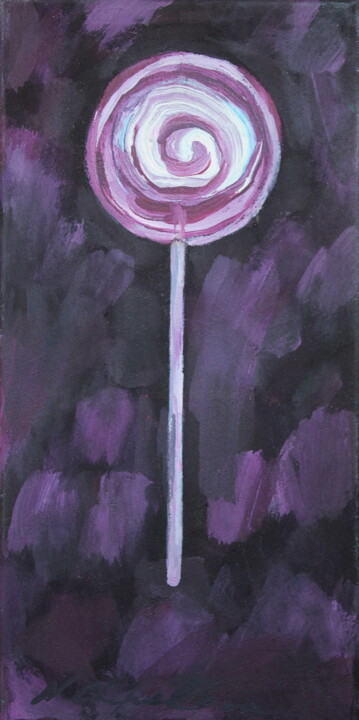 Ζωγραφική με τίτλο "Lollipop" από Atelier N N . Art Store By Nat, Αυθεντικά έργα τέχνης, Ακρυλικό Τοποθετήθηκε στο Ξύλινο φο…