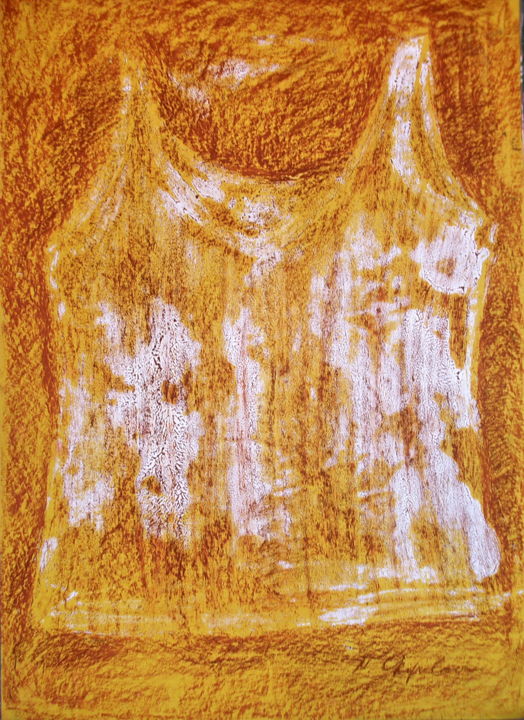 Peinture intitulée "Yellow undershirt 3" par Atelier N N . Art Store By Nat, Œuvre d'art originale, Acrylique