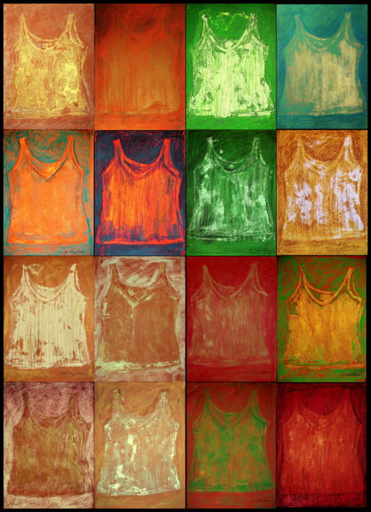 Peinture intitulée "Undershirts mix x 2…" par Atelier N N . Art Store By Nat, Œuvre d'art originale, Acrylique