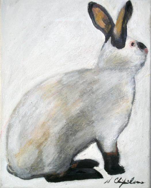 Peinture intitulée "Easter bunny" par Atelier N N . Art Store By Nat, Œuvre d'art originale, Acrylique