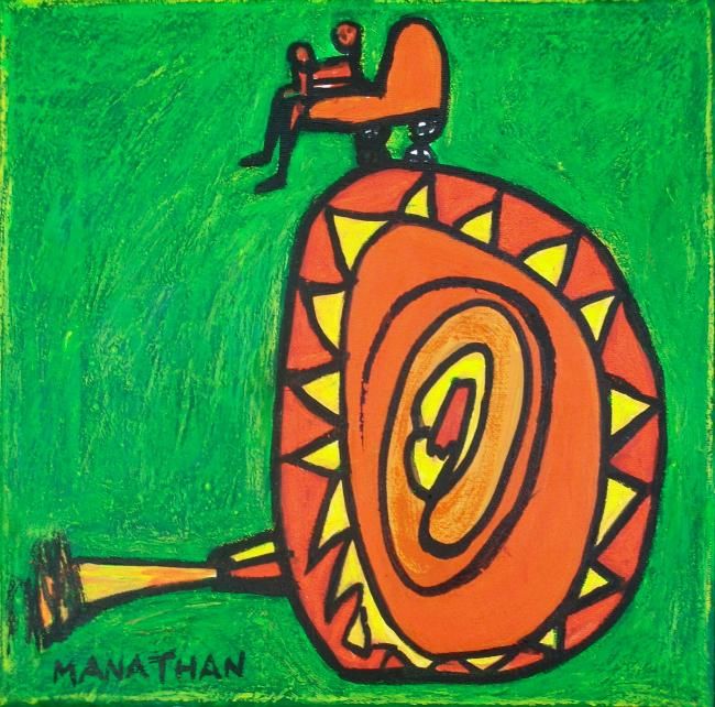 Peinture intitulée "La machine" par Atelier N N . Art Store By Nat, Œuvre d'art originale, Acrylique