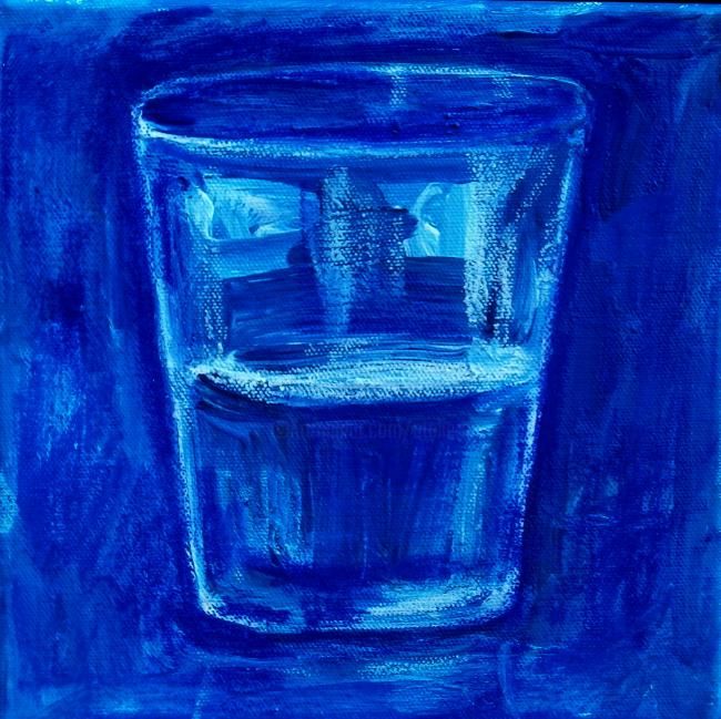 Peinture intitulée "Verre d'eau 32" par Atelier N N . Art Store By Nat, Œuvre d'art originale, Huile