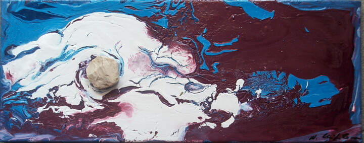 Peinture intitulée "Thalassa 3 (50x20cm)" par Atelier N N . Art Store By Nat, Œuvre d'art originale, Acrylique