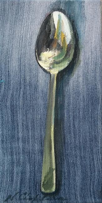 Pintura titulada "Cuillère à soupe su…" por Atelier N N . Art Store By Nat, Obra de arte original, Oleo
