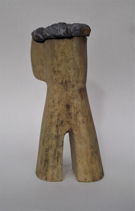 Sculpture intitulée "Les Veilleurs" par Amanda Peters, Œuvre d'art originale, Terre cuite