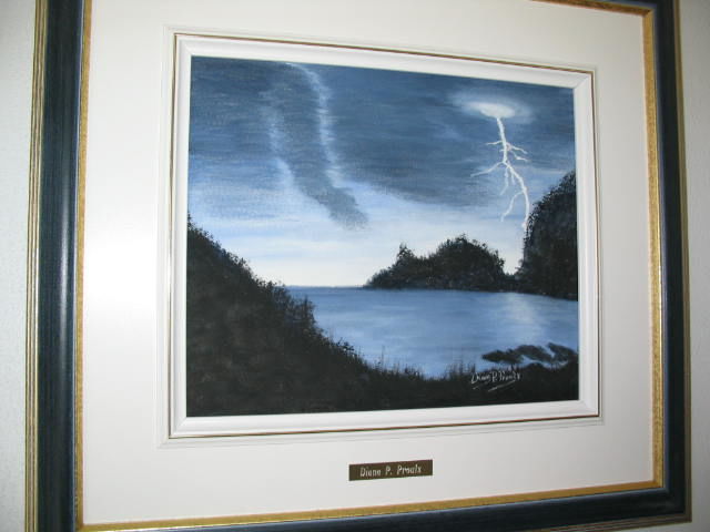 Painting titled "Orage" by Diane Proulx, Original Artwork
