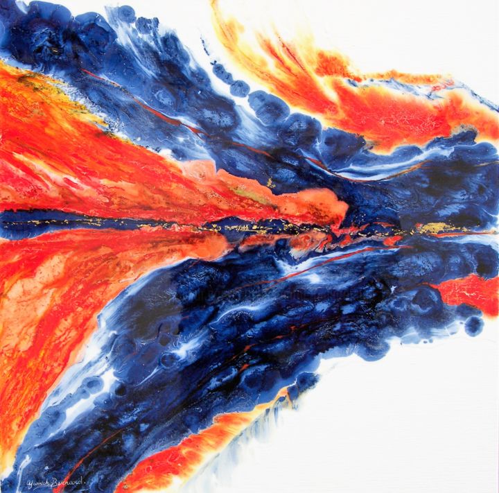 Peinture intitulée "Hymne à la joie" par Yannick Bernard, Œuvre d'art originale, Laque