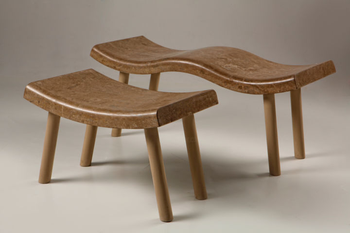 Design titled "Bancs en pierre et…" by Stéphan Meyrueix, Original Artwork, Furniture
