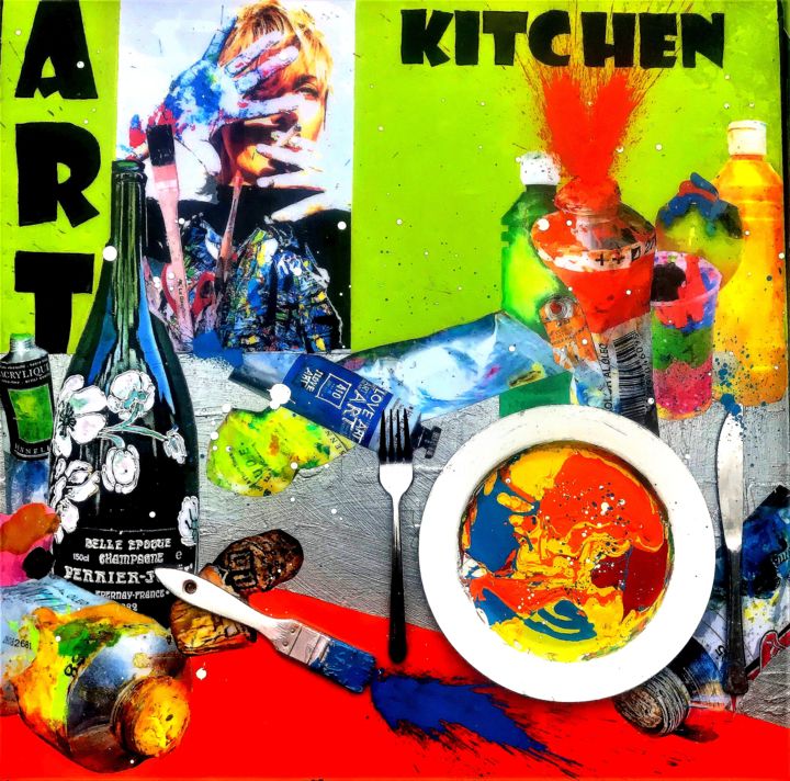 Pintura titulada "Kitchen Champ" por Tess, Obra de arte original, Acrílico