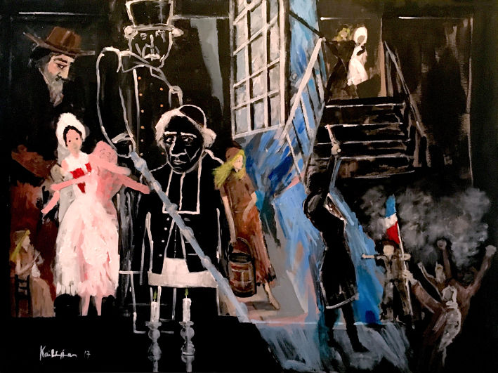 Pittura intitolato "Les Misères et Mgr…" da Philippe Kaïkdjian, Opera d'arte originale, Acrilico