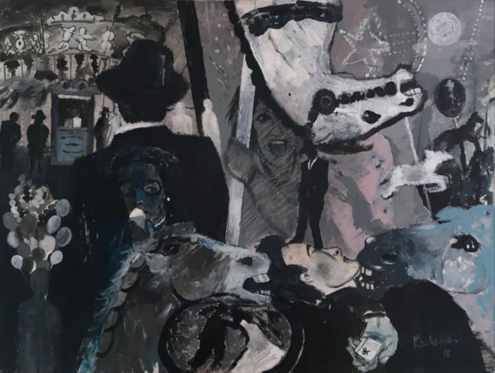 Peinture intitulée "Étranger Forain" par Philippe Kaïkdjian, Œuvre d'art originale, Acrylique