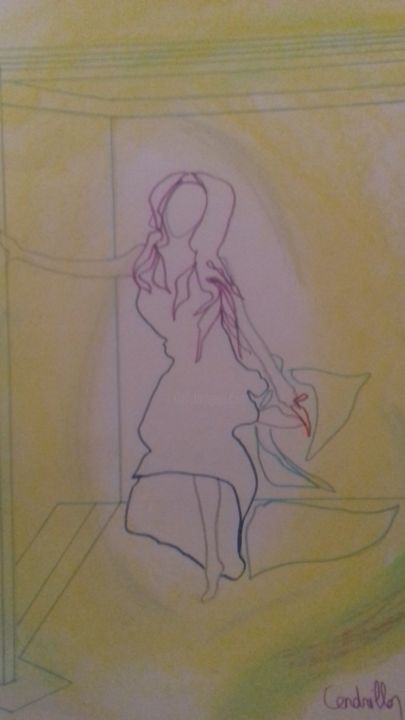 Dessin intitulée "Cendrillon" par Athena, Œuvre d'art originale, Pastel