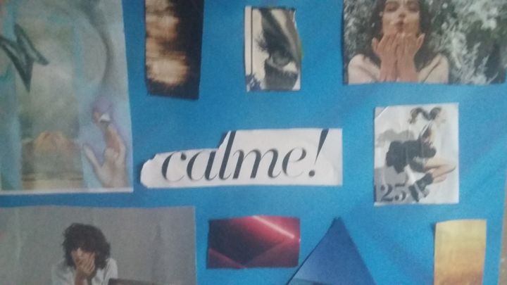 Collages titled "CALME" by Athena, Original Artwork, Paper