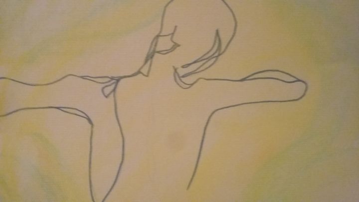 Dessin intitulée "NU DE DOS ....fragm…" par Athena, Œuvre d'art originale, Pastel