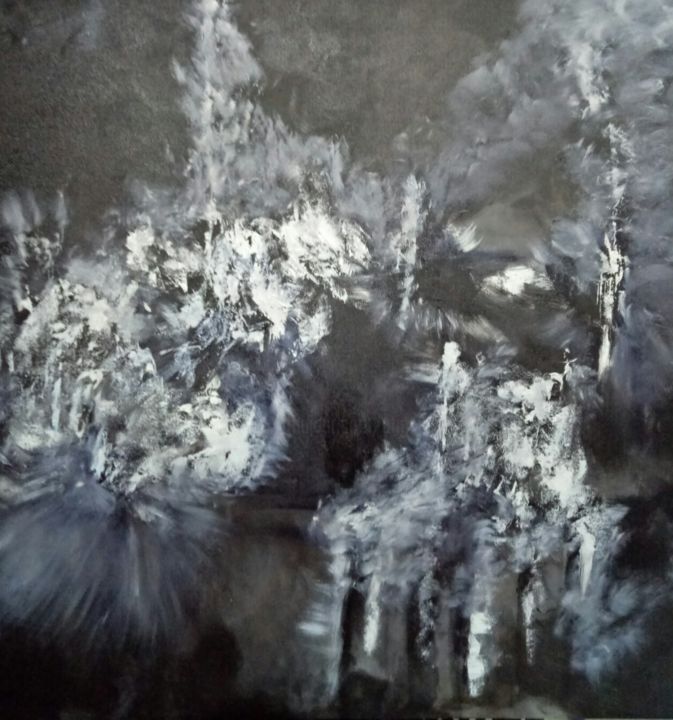 Peinture intitulée "Dark Light" par Atignas Art, Œuvre d'art originale, Huile