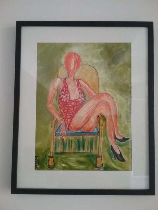 Painting titled "Légère nudite" by Stega, Original Artwork, Acrylic