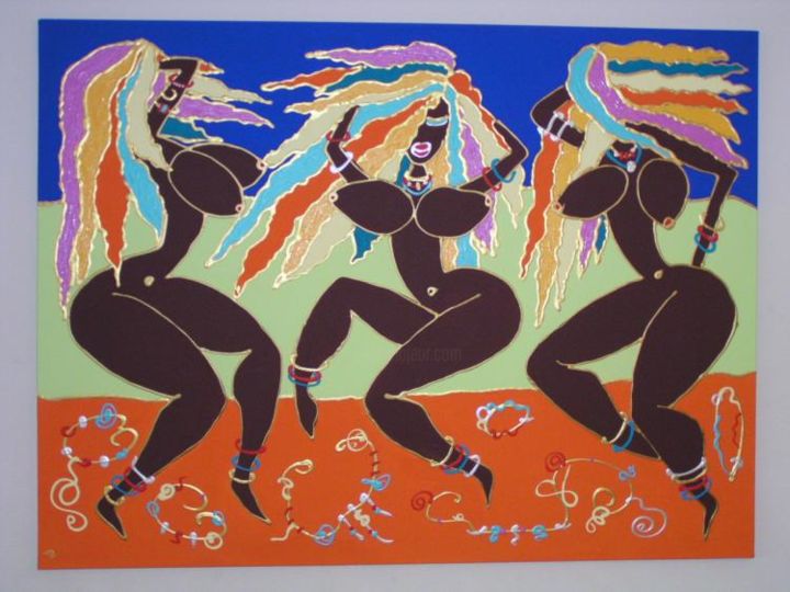 Painting titled "Wild dance" by Tetyana Andriyevska, Original Artwork