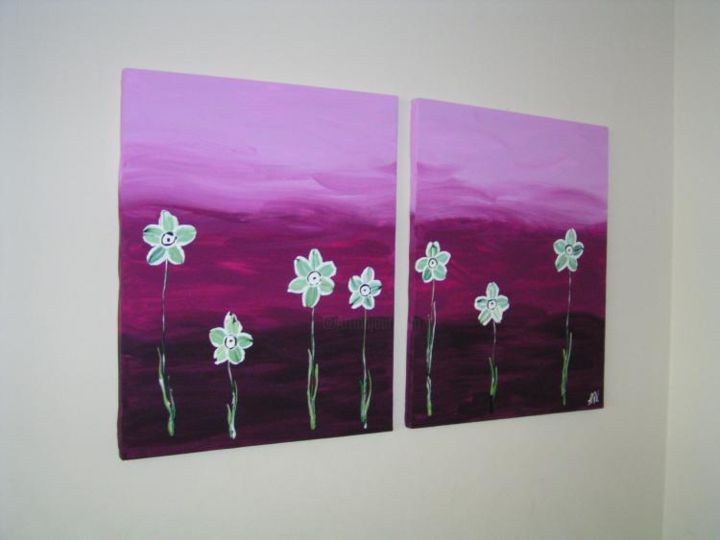 Painting titled "Flowers" by Tetyana Andriyevska, Original Artwork