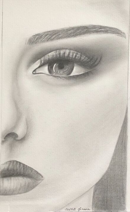 Dessin intitulée "Trust" par Jinane Barrak, Œuvre d'art originale, Crayon