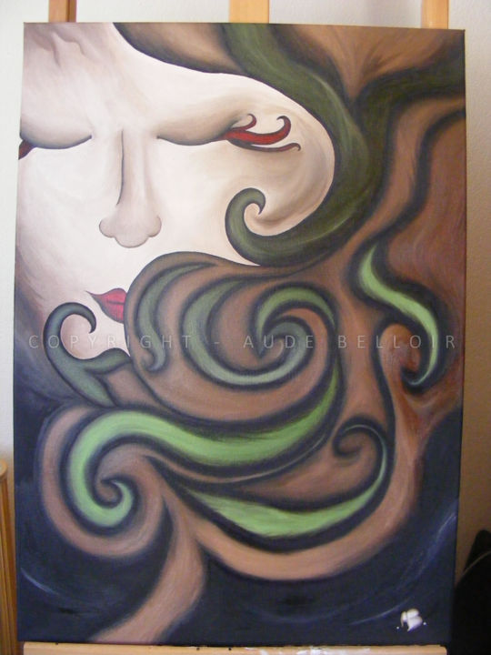 Painting titled "Terre ' Mère" by A.B. Art Et Créations, Original Artwork, Oil