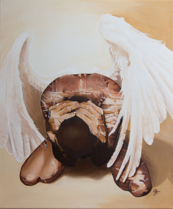 Peinture intitulée "Eclat de terre 3" par Aude Ibanez, Œuvre d'art originale, Huile