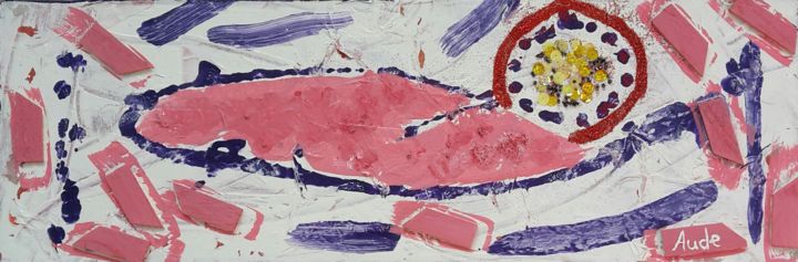 Peinture intitulée "Comme un poisson" par Aude Peris, Œuvre d'art originale, Acrylique Monté sur Châssis en bois