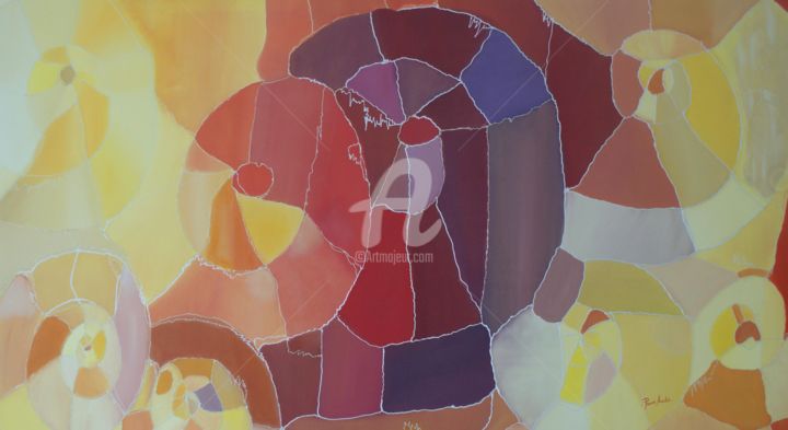 Peinture intitulée "Tourbillon de la vie" par Aude Prum, Œuvre d'art originale, Huile