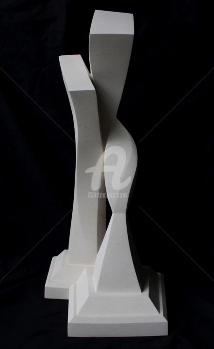 Escultura intitulada "Furtive" por Nicolas Audigier, Obras de arte originais, Pedra