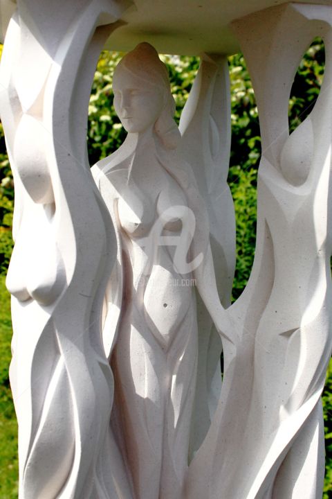 Sculpture titled "Muses" by Nicolas Audigier, Original Artwork, Stone