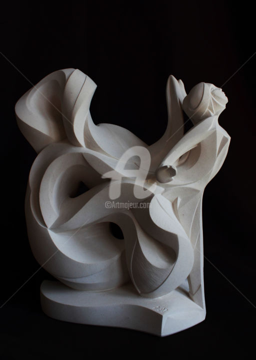 Escultura intitulada "Arabesque" por Nicolas Audigier, Obras de arte originais, Pedra
