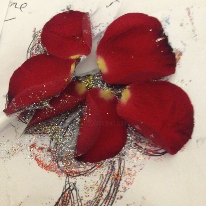 图画 标题为“Une fleur” 由Audrey Cabrol, 原创艺术品