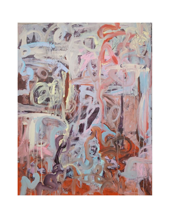 Painting titled "Hieronymus" by Audrey Néron, Original Art, Oil Mounted on Stretcher frame