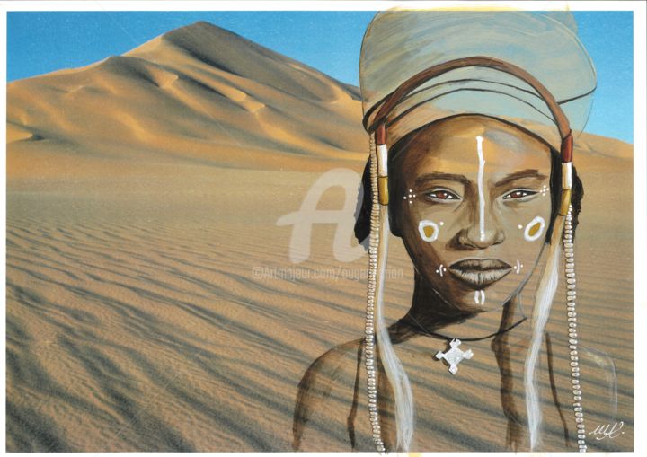 「Sahara」というタイトルのデジタルアーツ Marion Augerによって, オリジナルのアートワーク