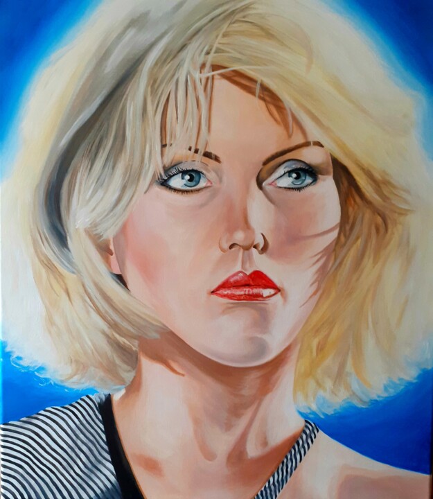 Peinture intitulée "Debbie Harry (BLOND…" par August Di Lena, Œuvre d'art originale, Acrylique Monté sur Châssis en bois