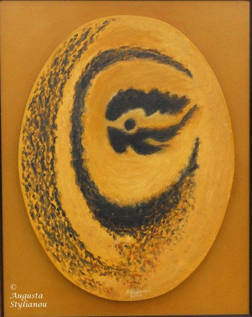 Pittura intitolato "Eye Galaxy" da Augusta Stylianou, Opera d'arte originale, Olio