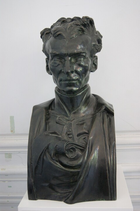Escultura titulada "Le Père Eymard" por Auguste Rodin, Obra de arte original, Bronce