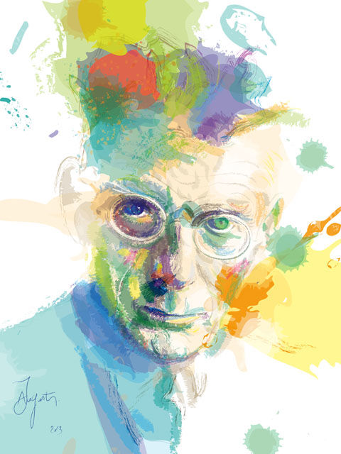 Digital Arts με τίτλο "Samuel Beckett" από James Augustin, Αυθεντικά έργα τέχνης