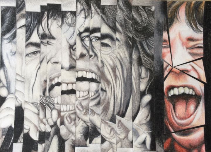 图画 标题为“Jagger” 由Augusto Paulo, 原创艺术品, 铅笔
