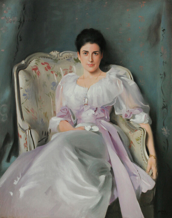 Pintura intitulada "4520, Lady Agnew, i…" por Aupalt, Obras de arte originais, Óleo Montado em Armação em madeira