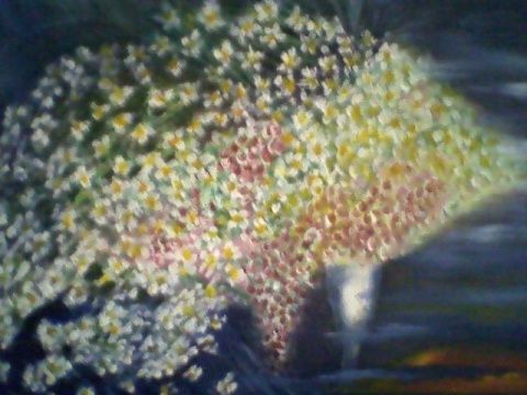 Pintura titulada "les fleurs languiss…" por Auracelie Wall, Obra de arte original