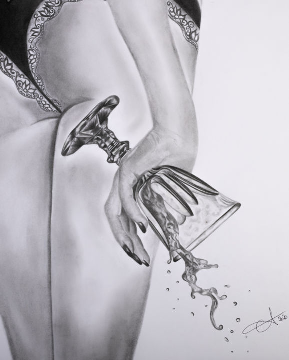 Dibujo titulada "COLLECTION MISS PIN…" por Aurelie Ferrara, Obra de arte original, Grafito