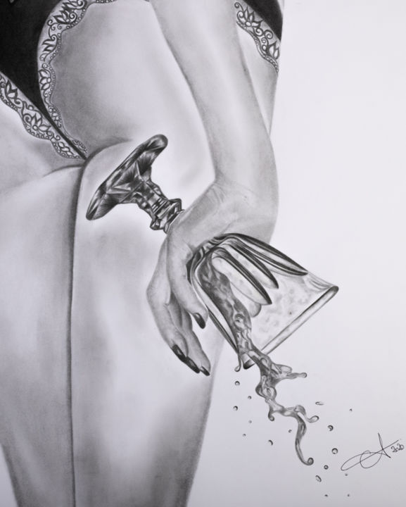 Dessin intitulée "COLLECTION MISS PIN…" par Aurelie Ferrara, Œuvre d'art originale, Graphite