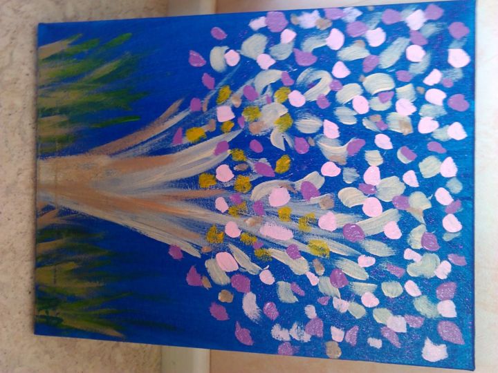 Peinture intitulée "floraison.jpg" par Serenity, Œuvre d'art originale, Acrylique