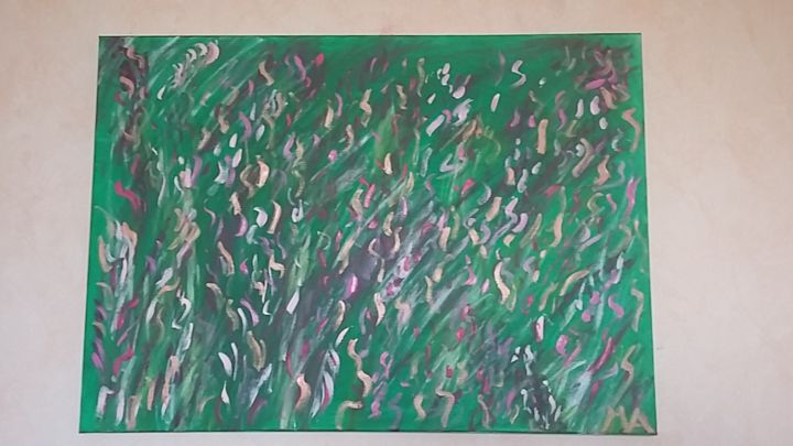 Malerei mit dem Titel "le jardin des sylph…" von Serenity, Original-Kunstwerk, Acryl